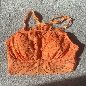 Versona Orange Lace Bralette NWOT